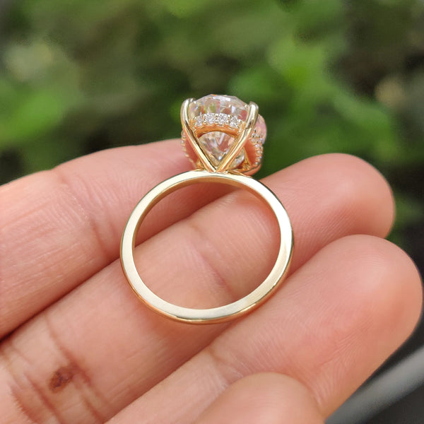 5.0 CT Oval Hidden Halo Style Lab Grown Diamond Engagement Ring - IMG 20250415 103853