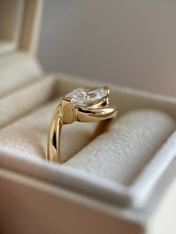Solitaire Rapture V Prong-Marquise Lab Grown Diamond Engagement Ring - Solitaire-Oval Lab Grown Diamond Engagement Ring