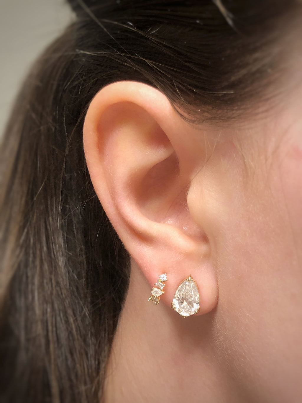 Solitaire- 1.0CT Oval Lab Grown Diamond Earrings