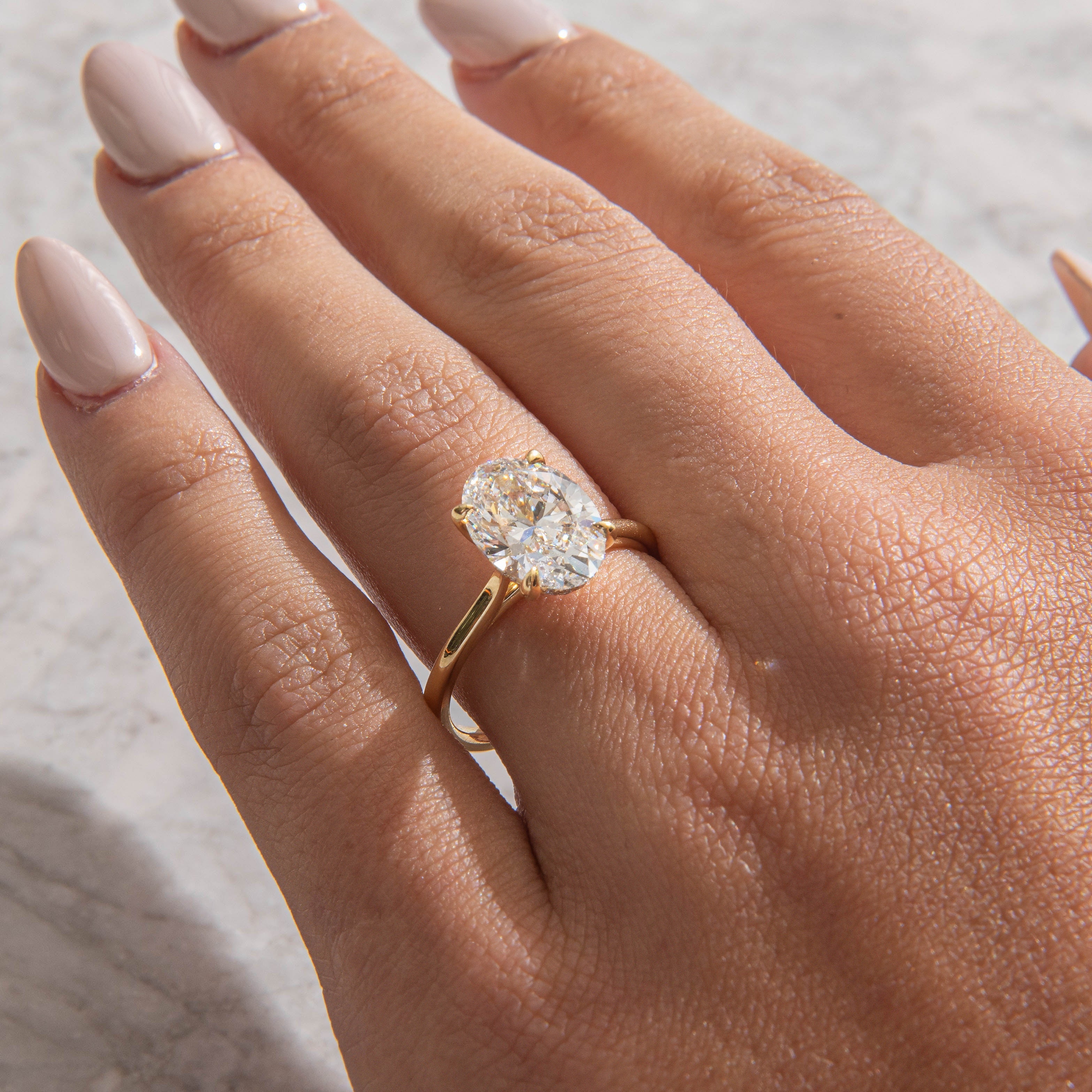 Solitaire-Oval Lab Grown Diamond Engagement Ring