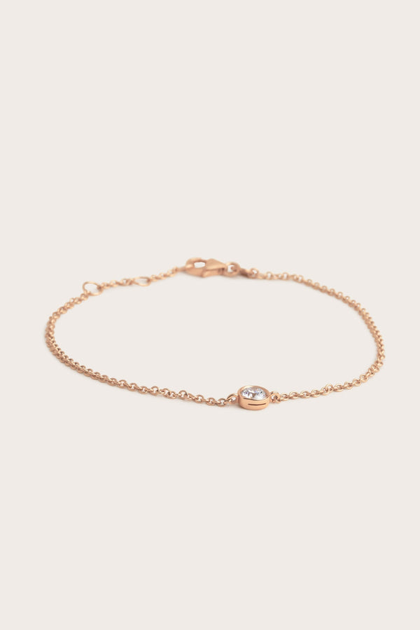 Solitaire Bezel-0.3 CT Round Lab Grown Diamond Bracelets - Solitaire Bezel-1.0 CT Oval Lab Grown Diamond Bracelets