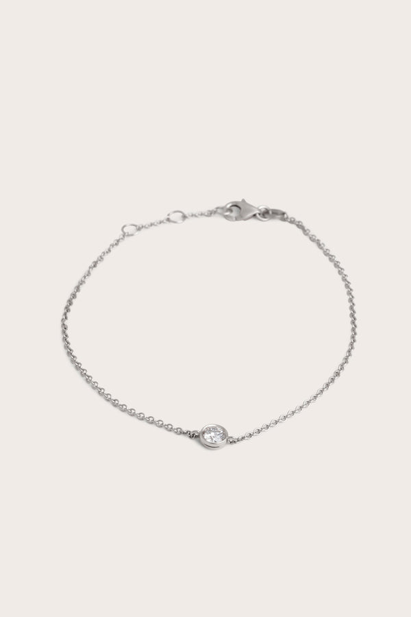 Solitaire Bezel-0.3 CT Round Lab Grown Diamond Bracelets - Solitaire Bezel-1.0 CT Oval Lab Grown Diamond Bracelets