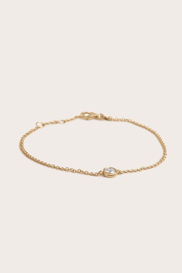 Solitaire Bezel-0.3 CT Round Lab Grown Diamond Bracelets - Solitaire Bezel-1.0 CT Oval Lab Grown Diamond Bracelets