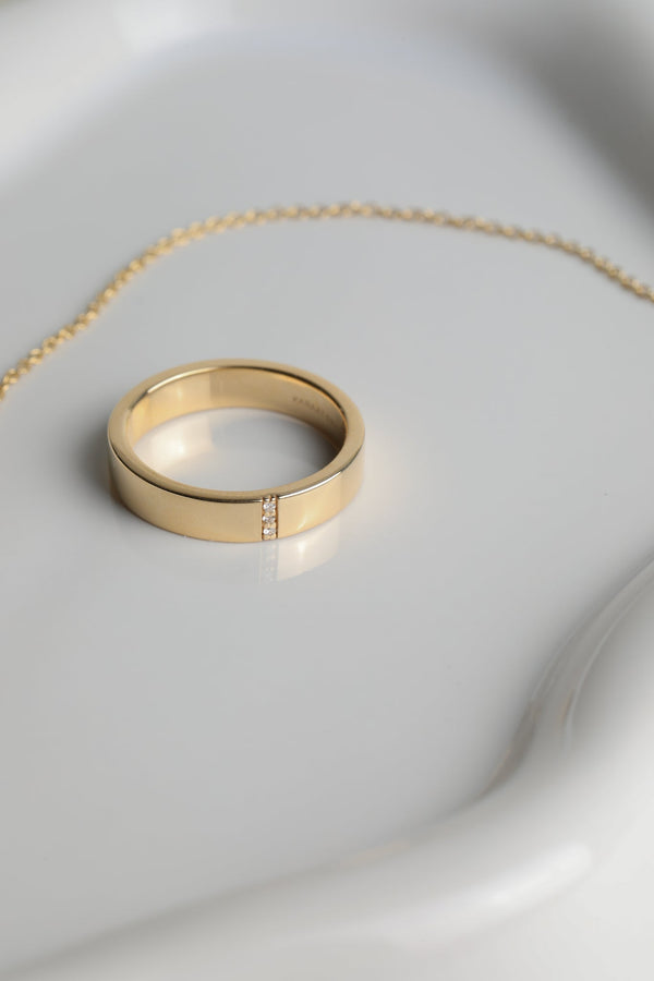 Cigar Flush Set- 0.01 CT Round Lab Grown Diamond Wedding Band - Eternity- 0.50 CT Round Lab Grown Diamond Wedding Band