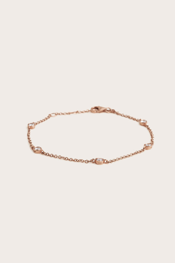Floating Bezel-0.5 CT Round Lab Grown Diamond Bracelets - Solitaire Bezel-1.0 CT Oval Lab Grown Diamond Bracelets