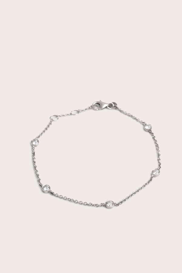 Floating Bezel-0.5 CT Round Lab Grown Diamond Bracelets - Solitaire Bezel-1.0 CT Oval Lab Grown Diamond Bracelets