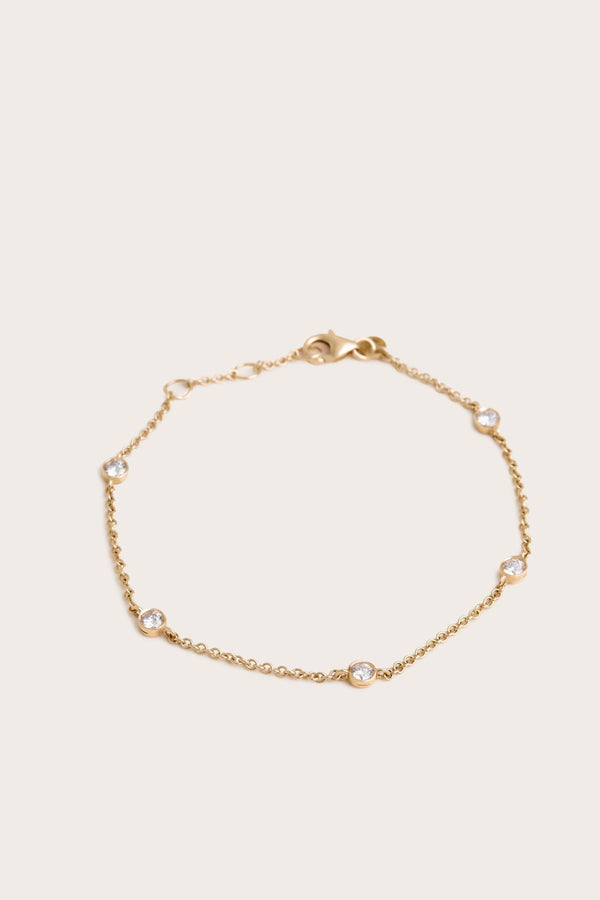 Floating Bezel-0.5 CT Round Lab Grown Diamond Bracelets - Solitaire Bezel-1.0 CT Oval Lab Grown Diamond Bracelets
