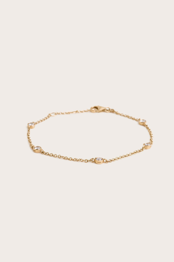 Floating Bezel-0.5 CT Round Lab Grown Diamond Bracelets - Solitaire Bezel-1.0 CT Oval Lab Grown Diamond Bracelets