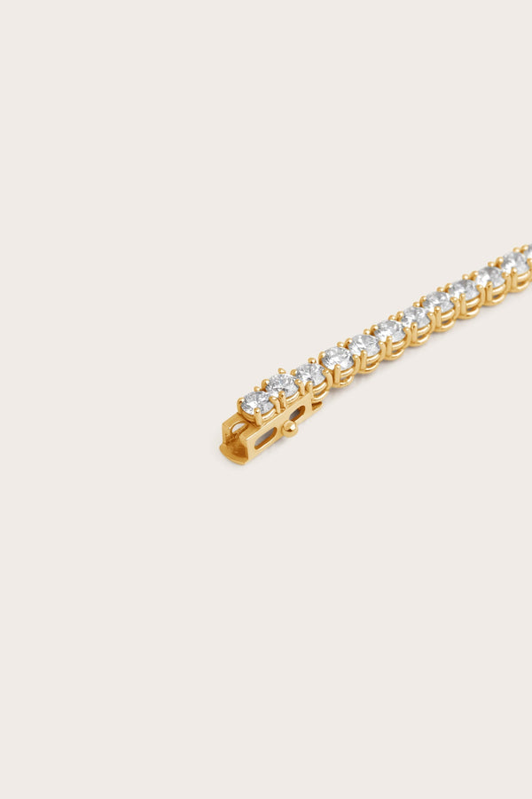 Tennis-3.4 CT Round Lab Grown Diamond Bracelets - Solitaire Bezel-1.0 CT Oval Lab Grown Diamond Bracelets