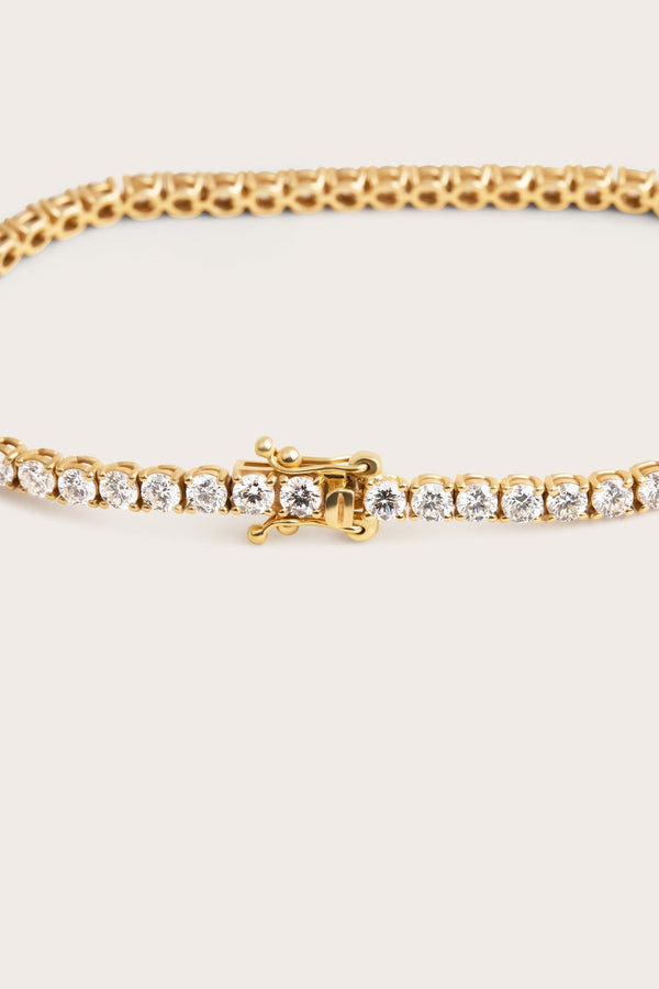 Tennis-3.4 CT Round Lab Grown Diamond Bracelets - Solitaire Bezel-1.0 CT Oval Lab Grown Diamond Bracelets