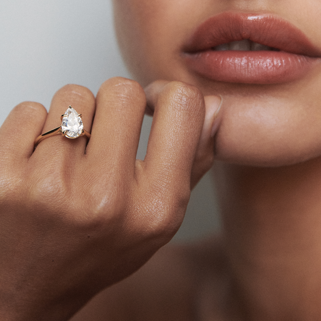 Solitaire-Oval Lab Grown Diamond Engagement Ring