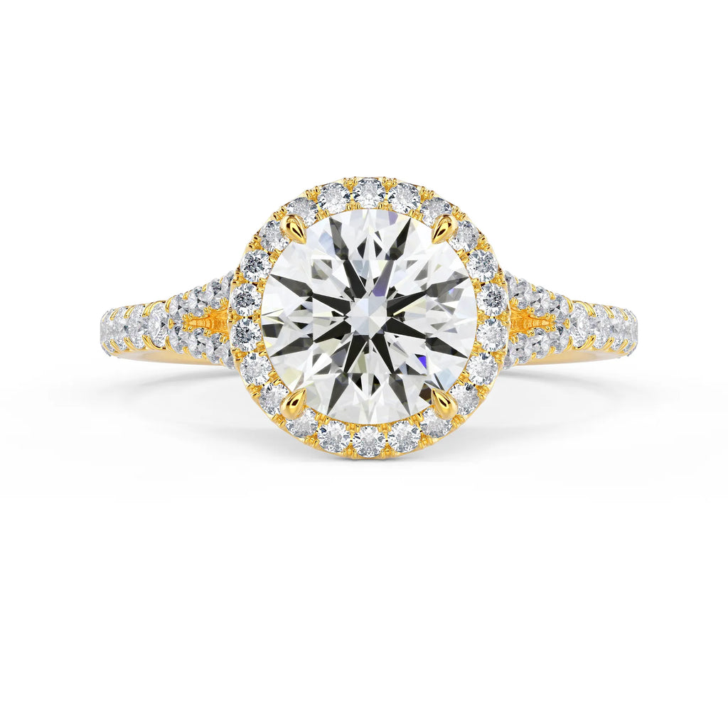 Single Halo Split Shank Setting