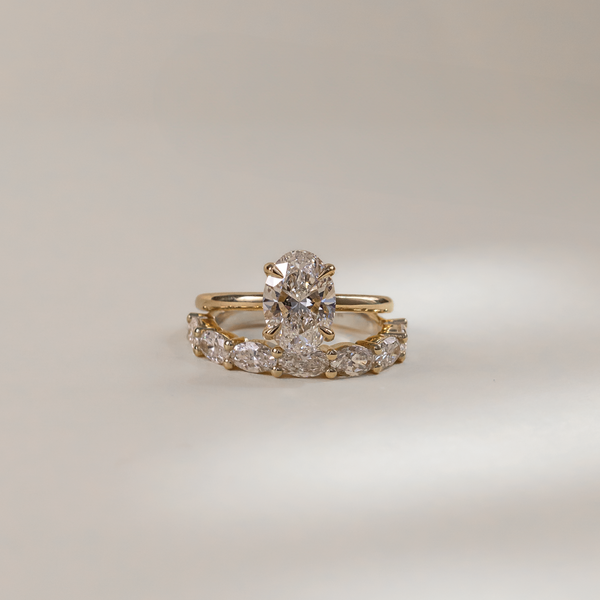 Solitaire-Oval Lab Grown Diamond Engagement Ring - Solitaire-Oval Lab Grown Diamond Engagement Ring