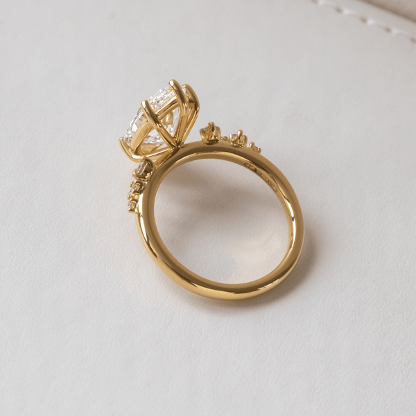 Cluster-Marquise Lab Grown Diamond Engagement Ring - Solitaire-Oval Lab Grown Diamond Engagement Ring