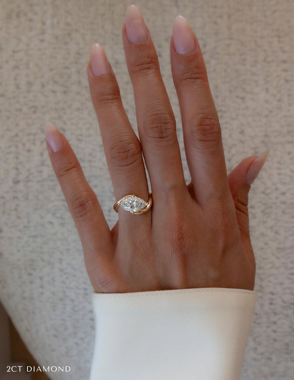 Solitaire Rapture-Marquise Lab Grown Diamond Engagement Ring - Solitaire-Oval Lab Grown Diamond Engagement Ring