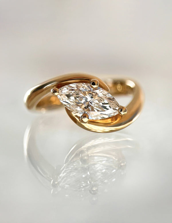 Solitaire Rapture-Marquise Lab Grown Diamond Engagement Ring - Solitaire-Oval Lab Grown Diamond Engagement Ring