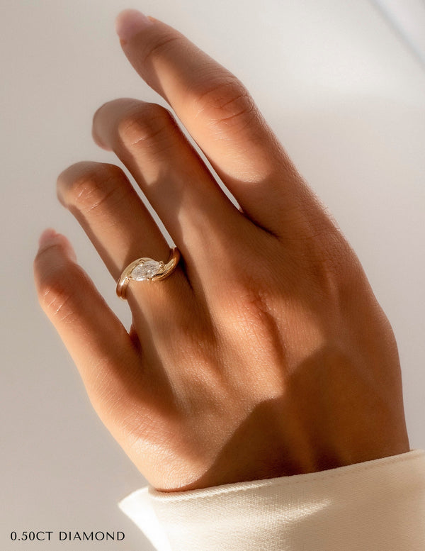 Solitaire Rapture-Marquise Lab Grown Diamond Engagement Ring - Solitaire-Oval Lab Grown Diamond Engagement Ring