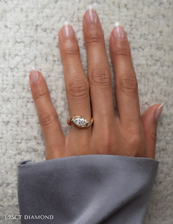 Solitaire Rapture-Marquise Lab Grown Diamond Engagement Ring - Solitaire-Oval Lab Grown Diamond Engagement Ring