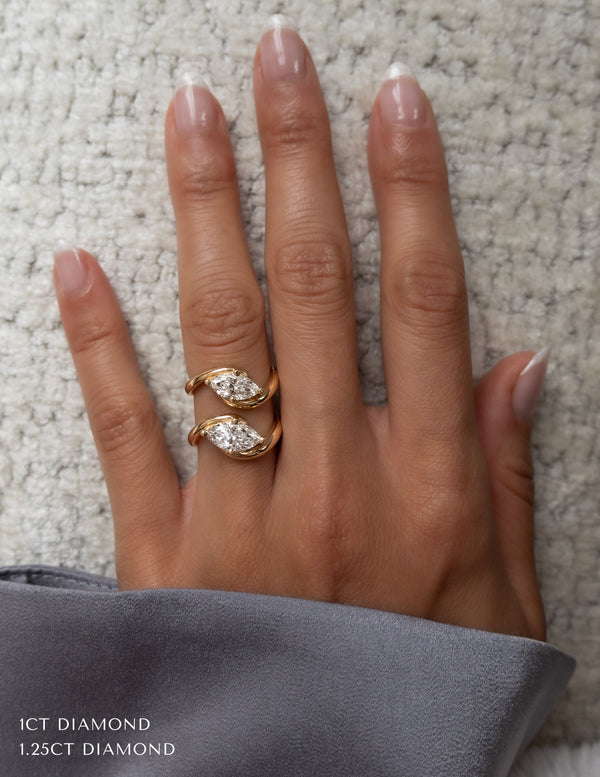 Solitaire Rapture-Marquise Lab Grown Diamond Engagement Ring - Solitaire-Oval Lab Grown Diamond Engagement Ring