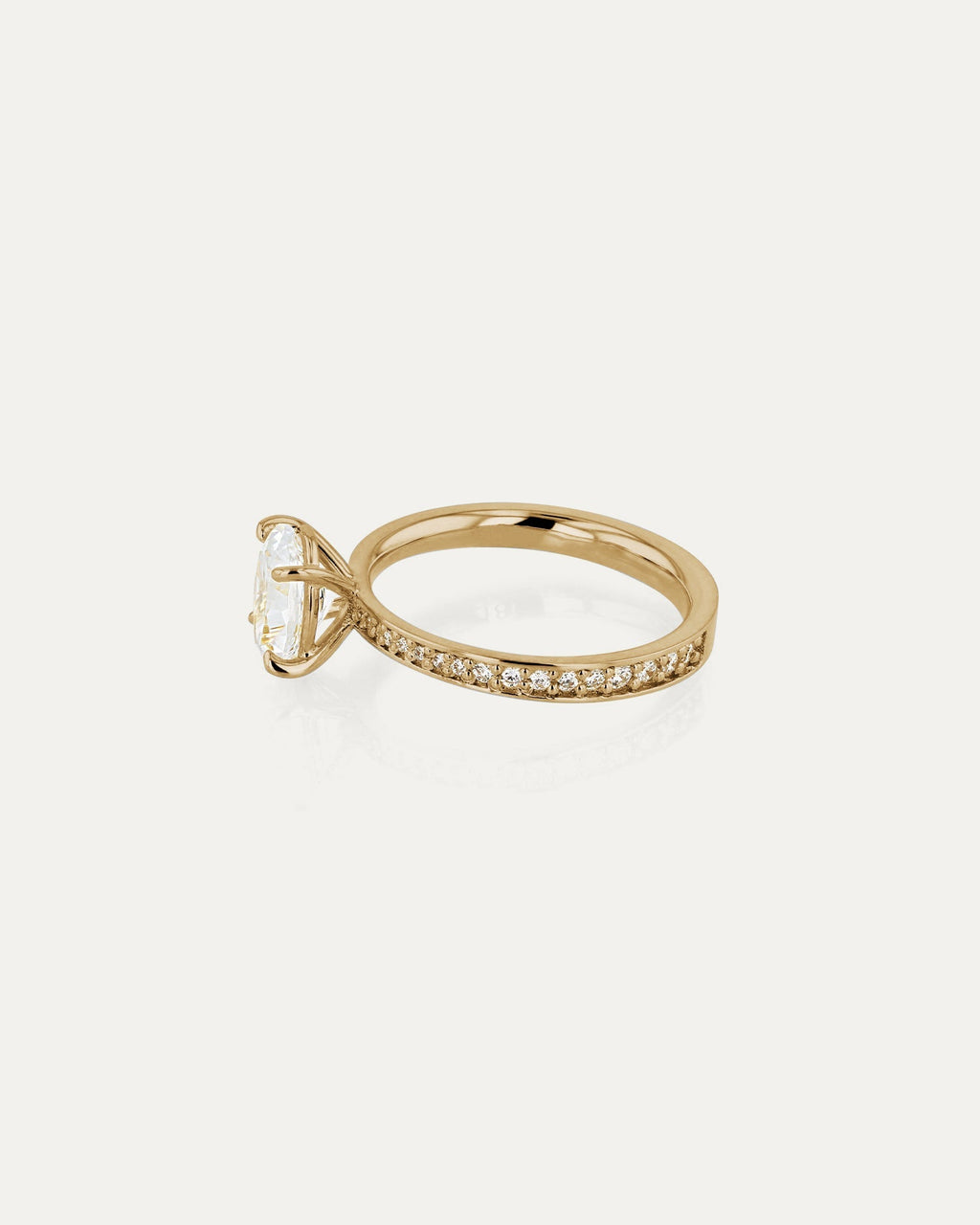Solitaire-Oval Lab Grown Diamond Engagement Ring