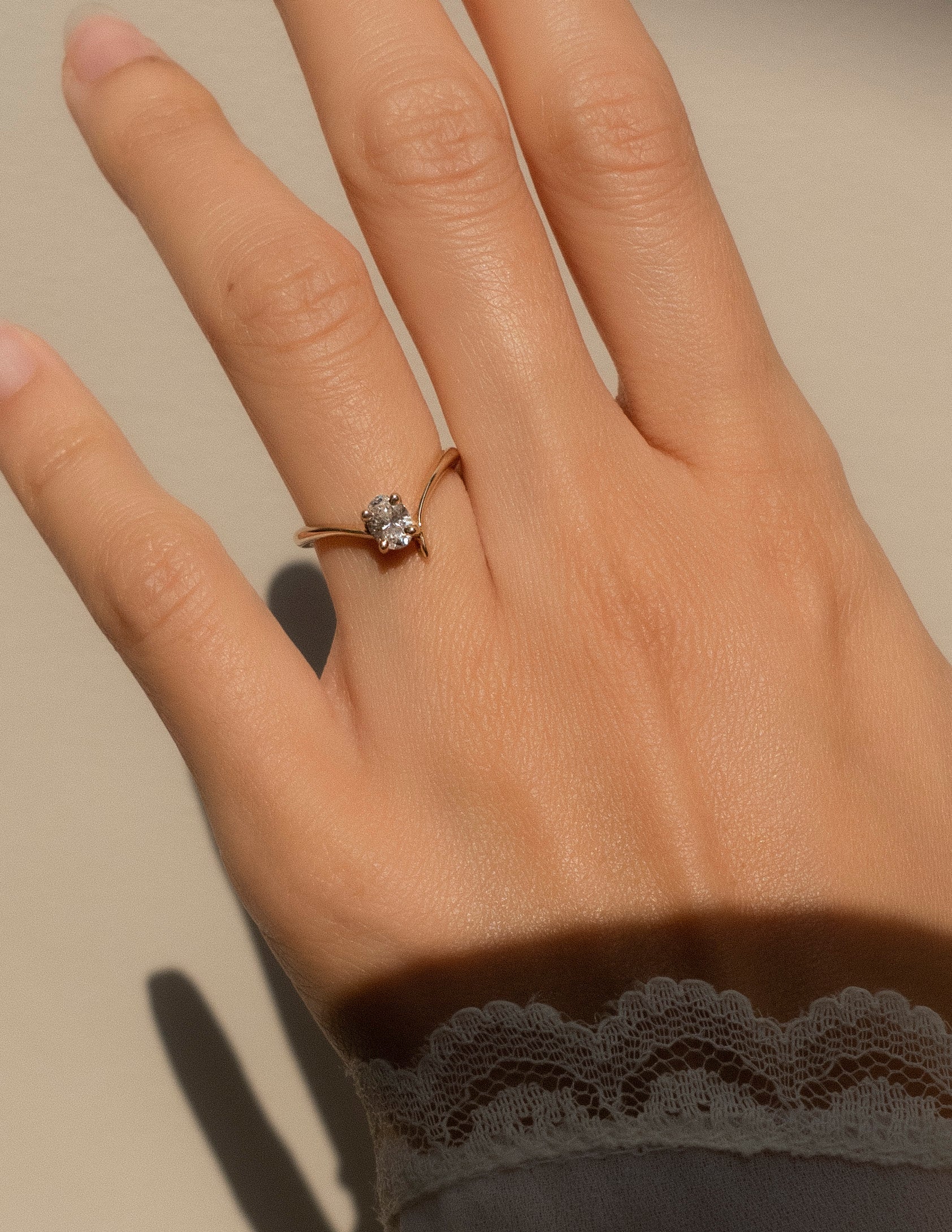 Solitaire-Oval Lab Grown Diamond Engagement Ring