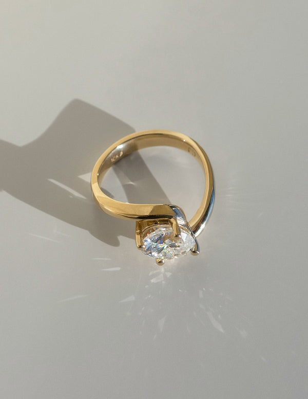 East West Solitaire Rapture-Oval Lab Grown Diamond Engagement Ring - Solitaire-Oval Lab Grown Diamond Engagement Ring