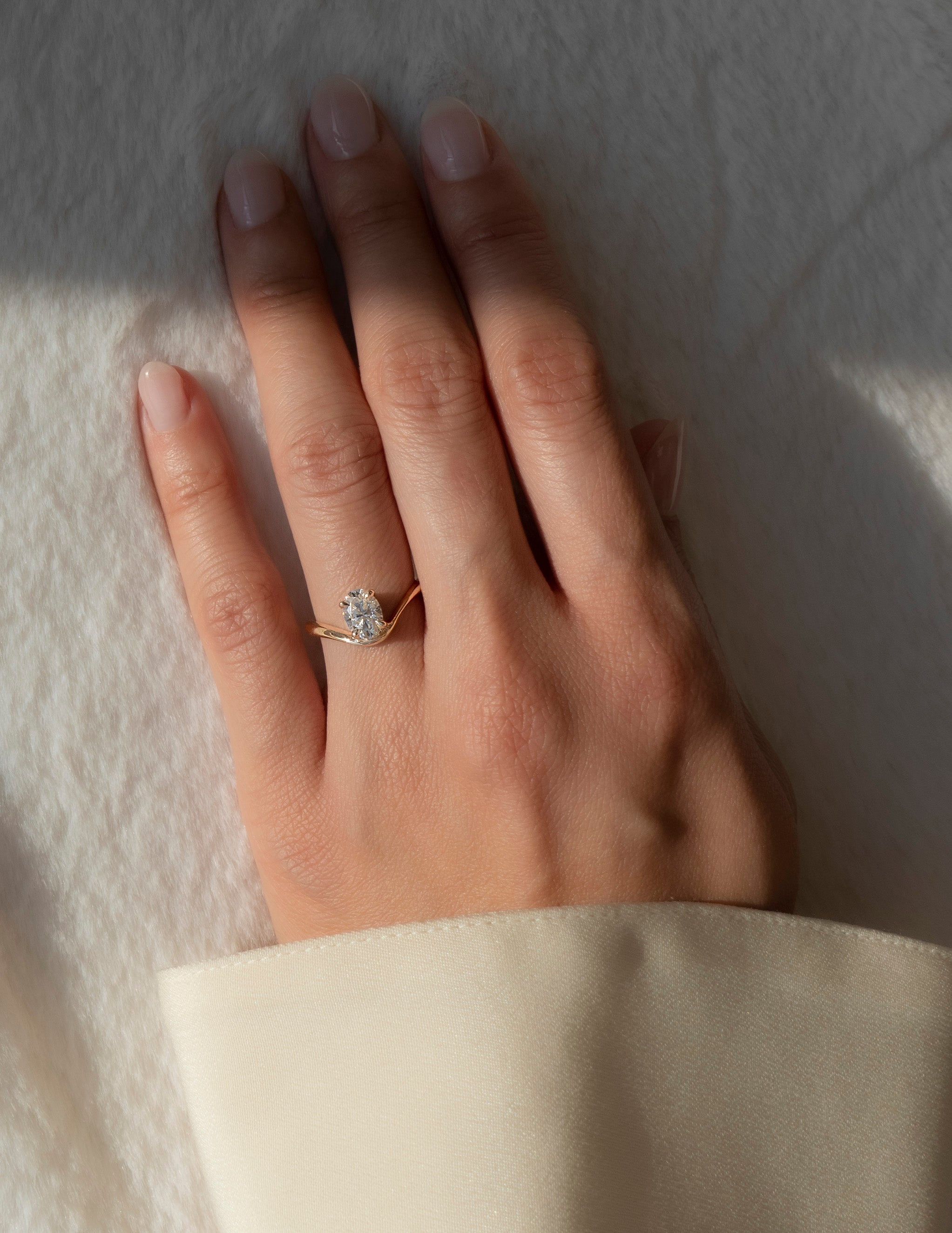 Solitaire-Oval Lab Grown Diamond Engagement Ring