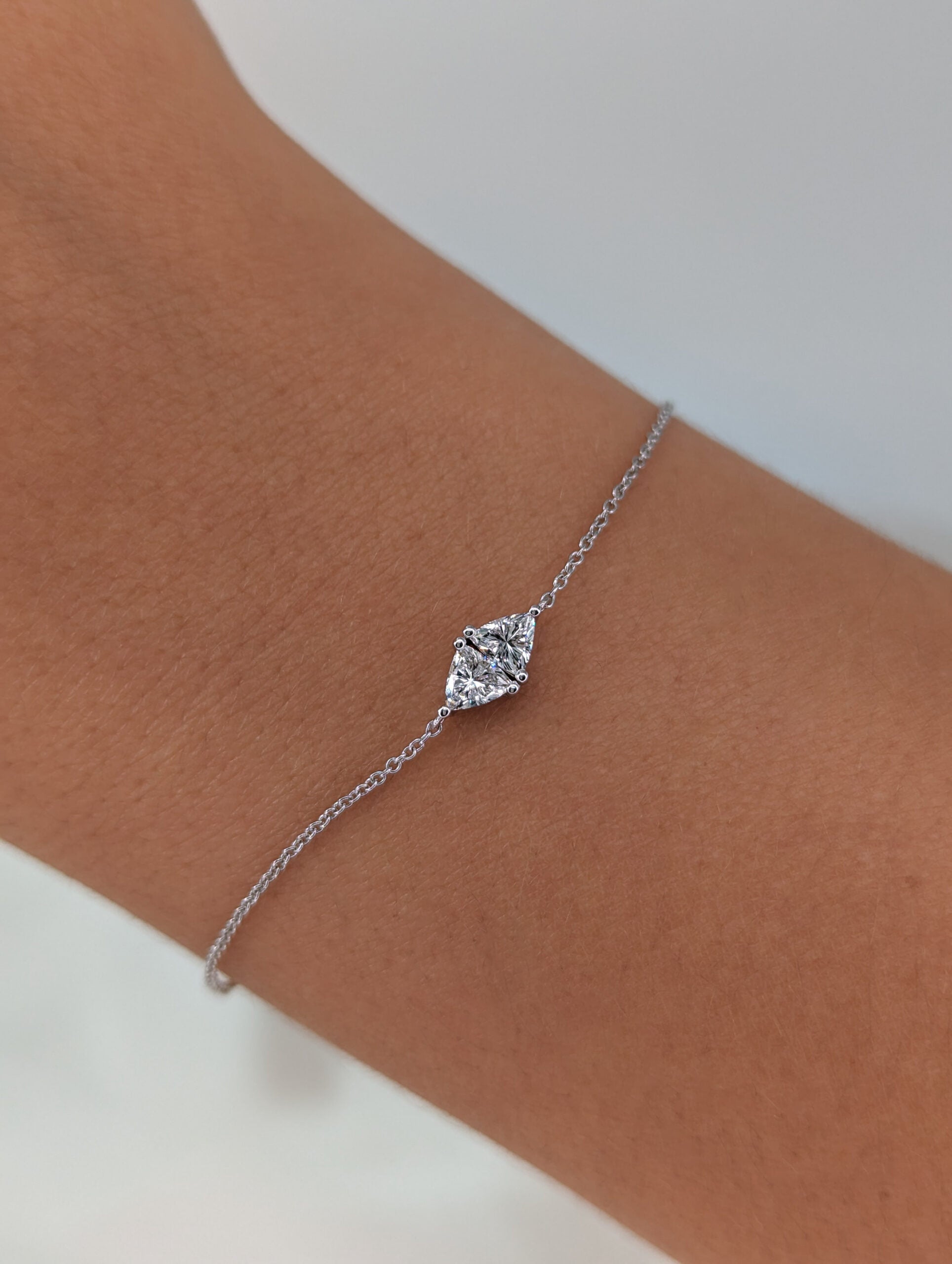 Toi Et Moi-0.3 CT Trillion Lab Grown Diamond Bracelets