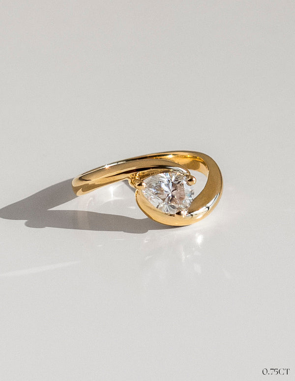 Solitaire Rapture-Pear Lab Grown Diamond Engagement Ring - Solitaire-Oval Lab Grown Diamond Engagement Ring
