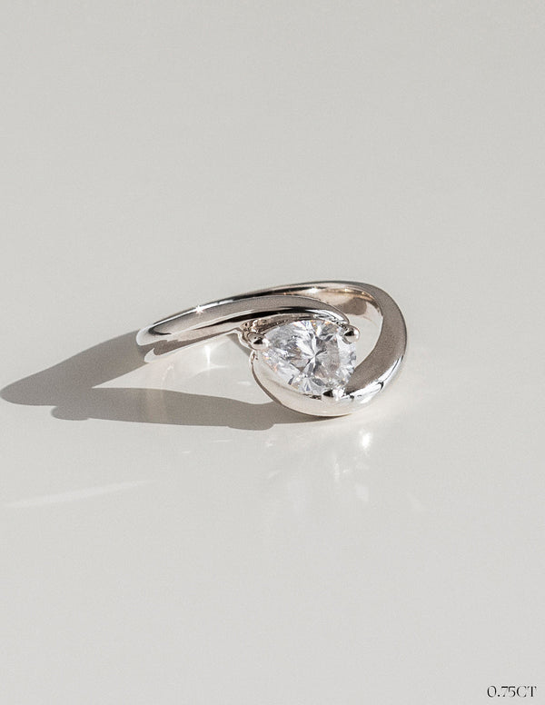 Solitaire Rapture-Pear Lab Grown Diamond Engagement Ring - Solitaire-Oval Lab Grown Diamond Engagement Ring