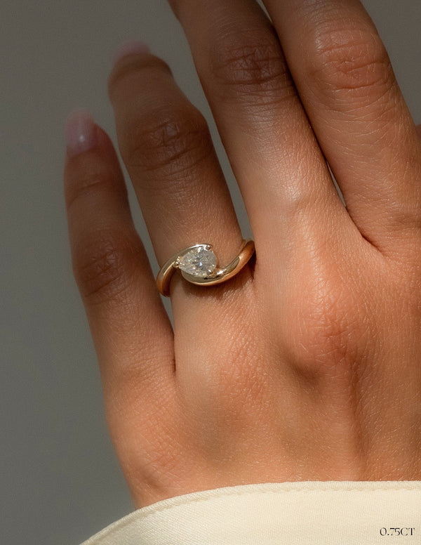 Solitaire Rapture-Pear Lab Grown Diamond Engagement Ring - Solitaire-Oval Lab Grown Diamond Engagement Ring
