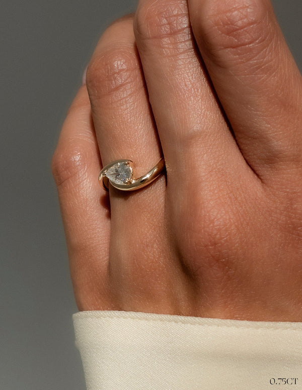 Solitaire Rapture-Pear Lab Grown Diamond Engagement Ring - Solitaire-Oval Lab Grown Diamond Engagement Ring