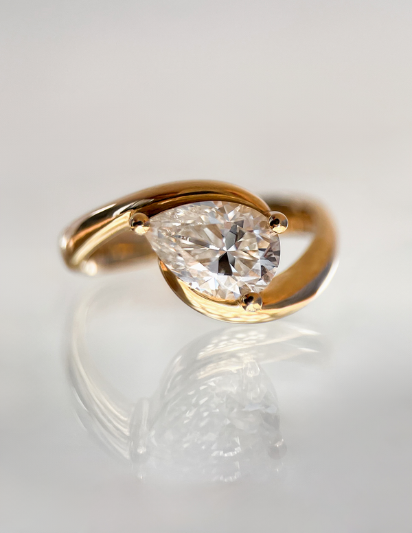 Solitaire Rapture-Pear Lab Grown Diamond Engagement Ring - Solitaire-Oval Lab Grown Diamond Engagement Ring
