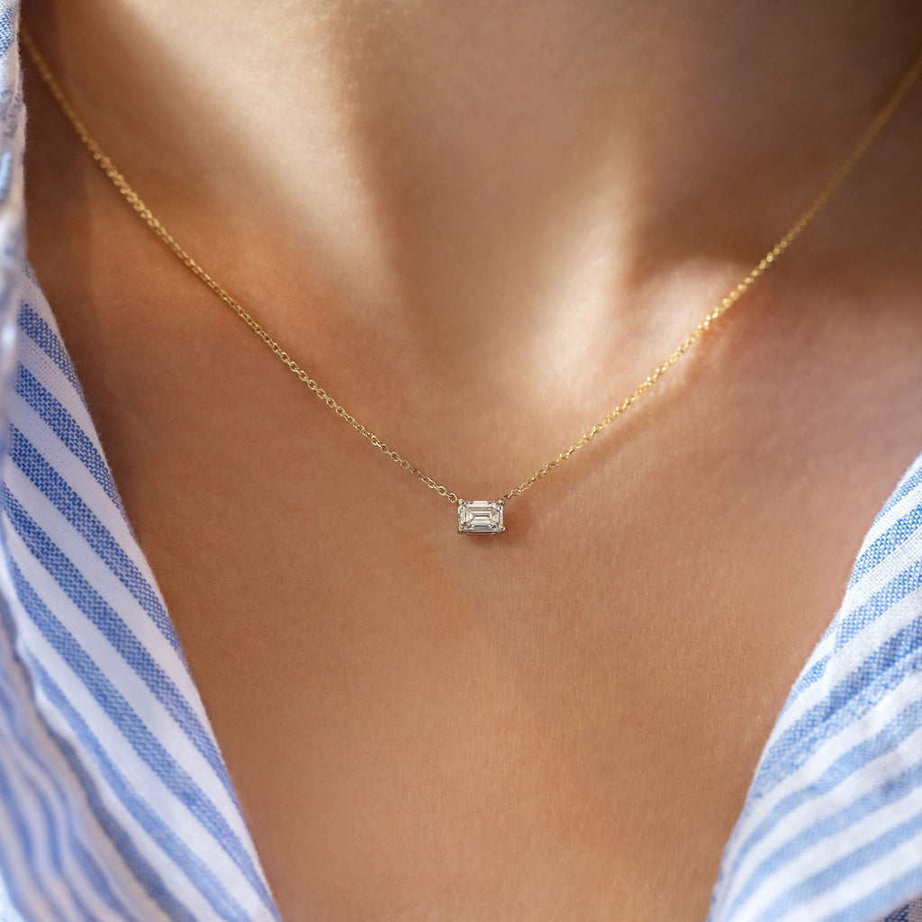 Solitaire- 1.0 CT Oval Lab Grown Diamond Necklace