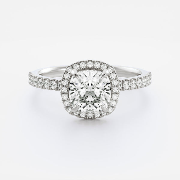 Halo- 1.5 CT Cushion Moissanite Engagement Ring - Solitaire- 1.0 CT Oval Moissanite Engagement Ring