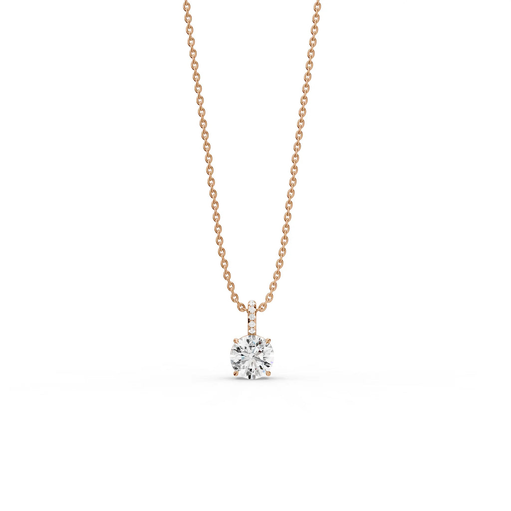 Classic Round Pendant with Pave Bail
