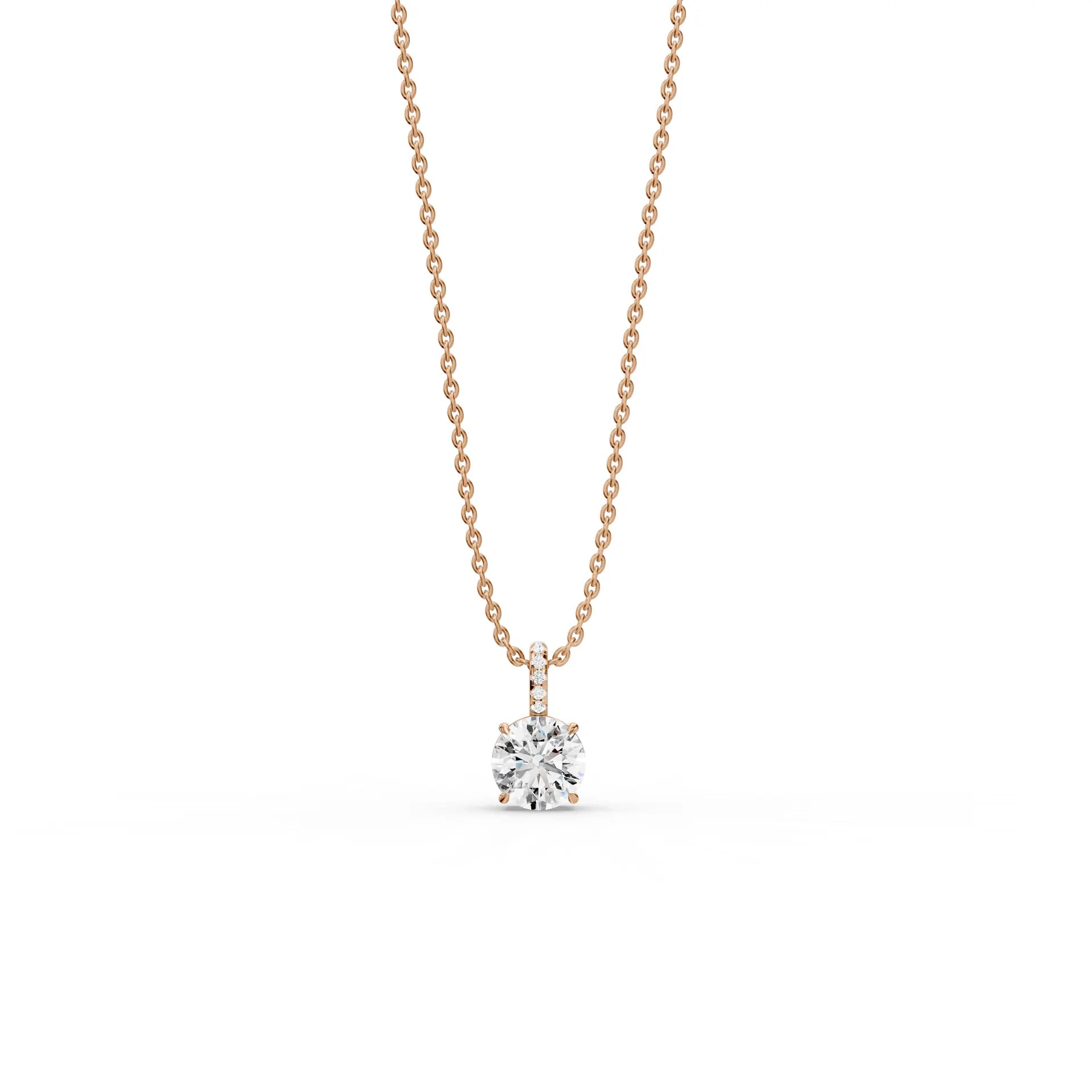 Classic Round Pendant with Pave Bail