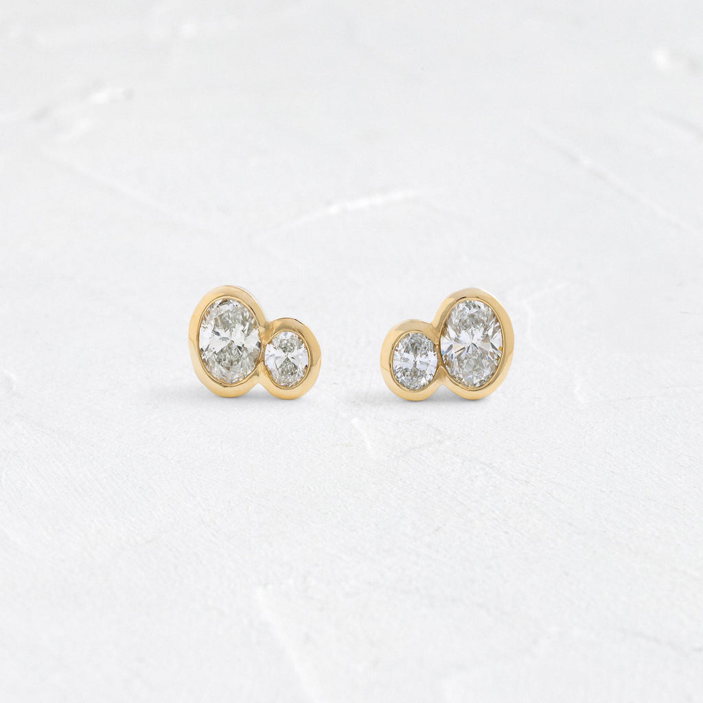 Solitaire- 1.0CT Oval Lab Grown Diamond Earrings