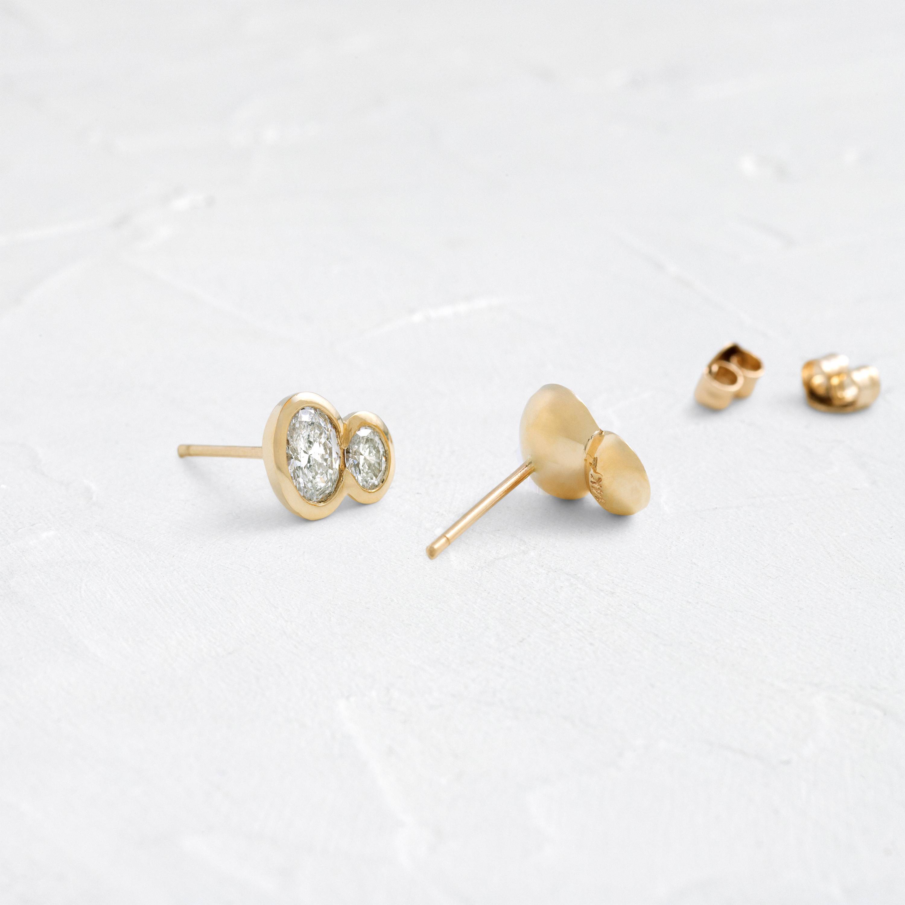 Solitaire- 1.0CT Oval Lab Grown Diamond Earrings