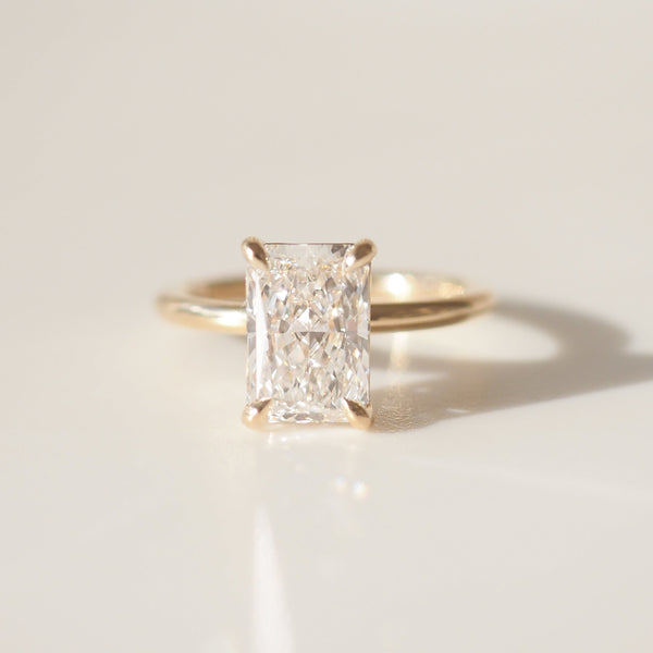 Solitaire-Radiant Lab Grown Diamond Engagement Ring - Solitaire-Oval Lab Grown Diamond Engagement Ring