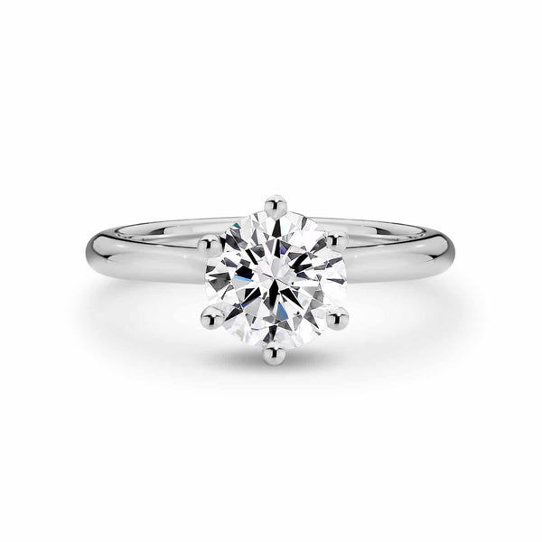 Hidden Halo-Round Lab Grown Diamond Engagement Ring - Solitaire-Oval Lab Grown Diamond Engagement Ring