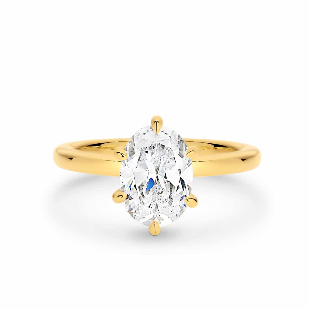 Solitaire-Oval Lab Grown Diamond Engagement Ring