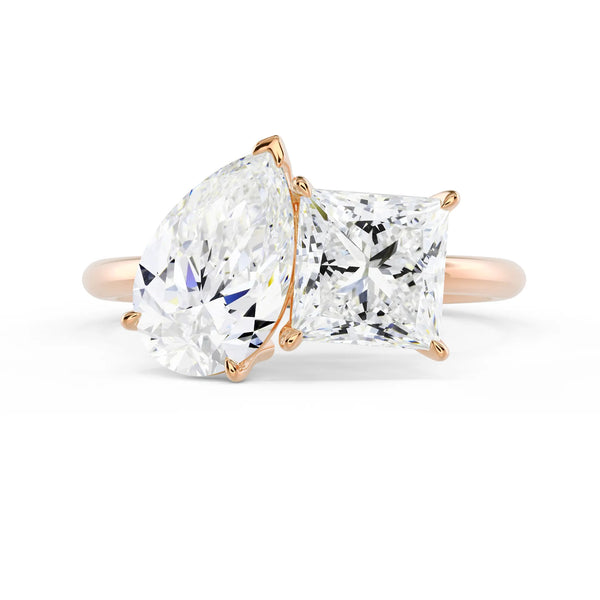Toi et Moi Ring - rose gold