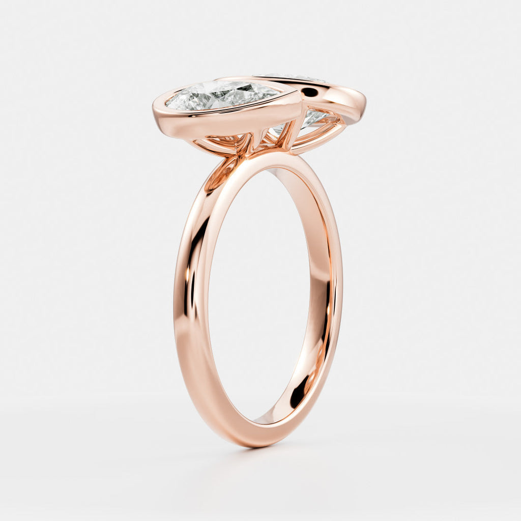 Solitaire- 1.0 CT Oval Moissanite Engagement Ring