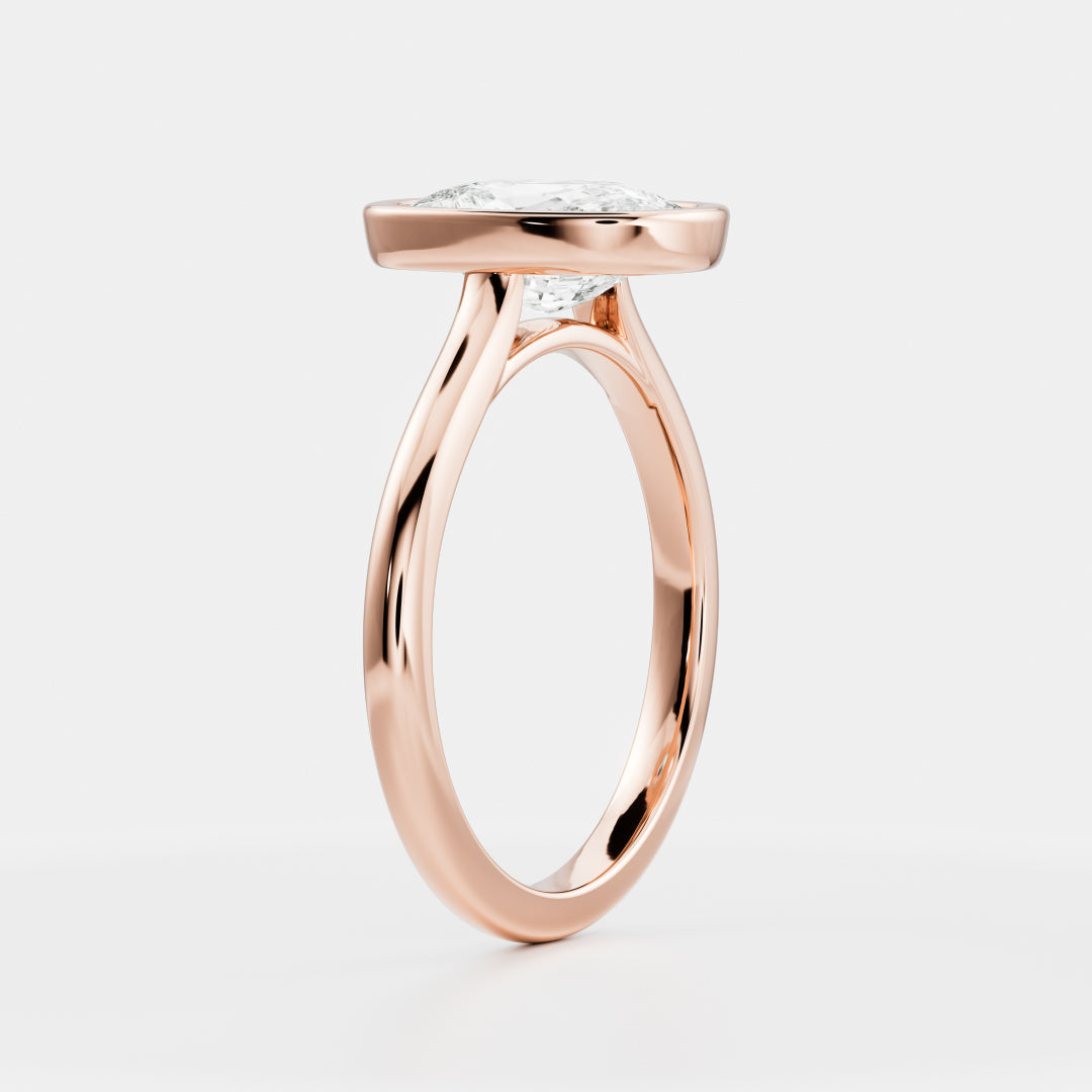 Solitaire-Oval Lab Grown Diamond Engagement Ring