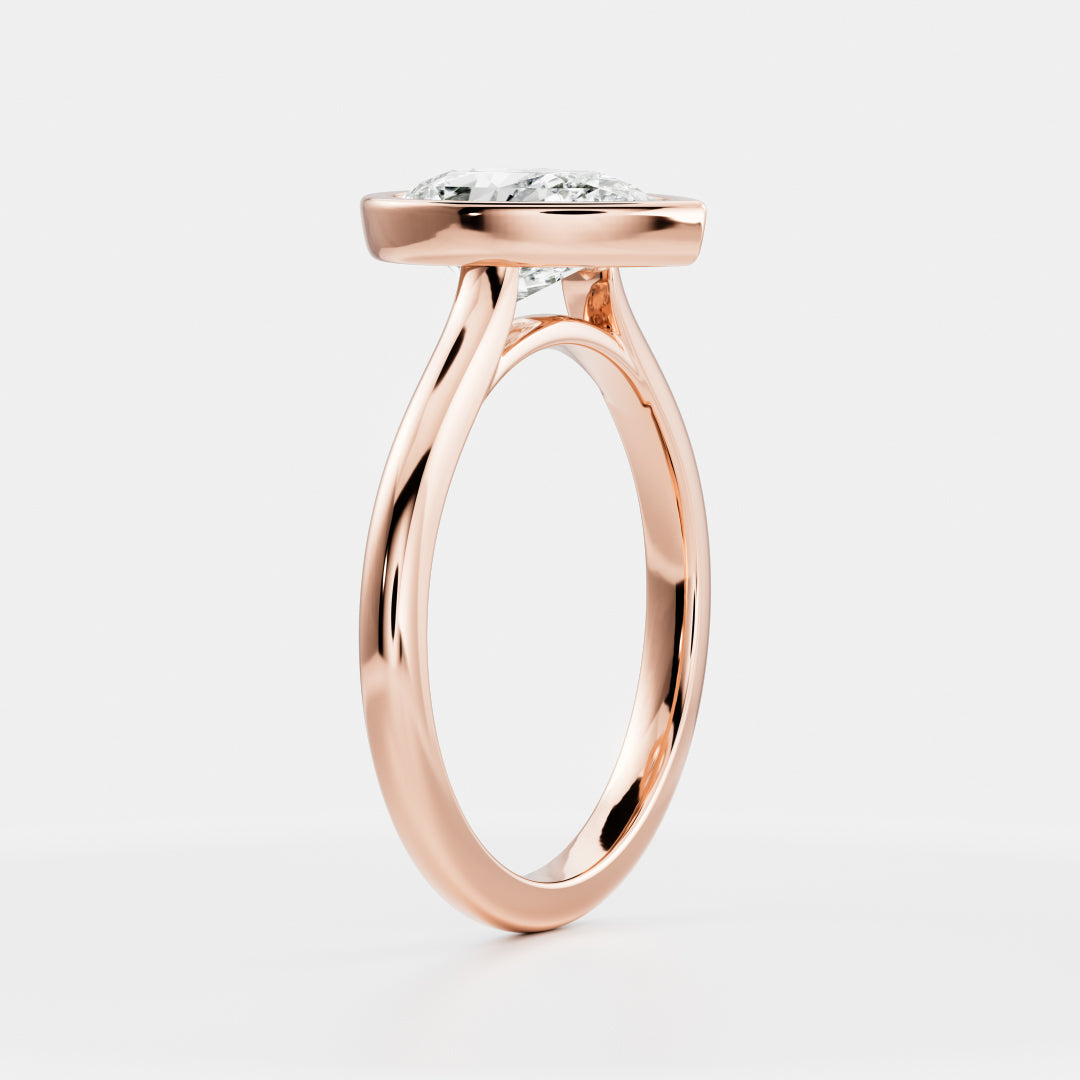 Solitaire-Oval Lab Grown Diamond Engagement Ring