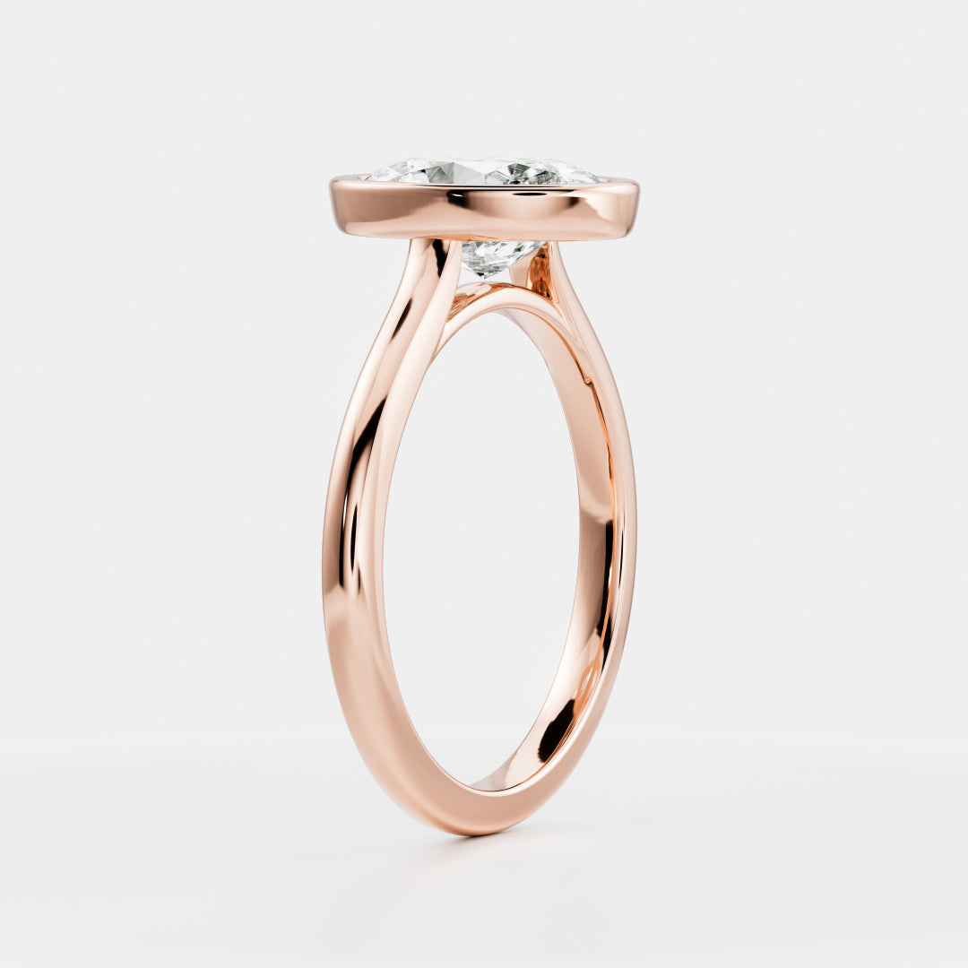 Solitaire-Oval Lab Grown Diamond Engagement Ring