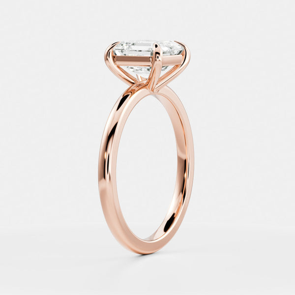 Solitaire- 1.15 CT Asscher Moissanite Engagement Ring - Solitaire- 1.0 CT Oval Moissanite Engagement Ring