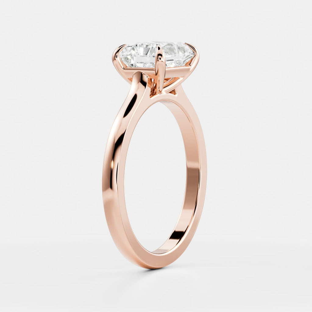 Solitaire- 1.0 CT Oval Moissanite Engagement Ring