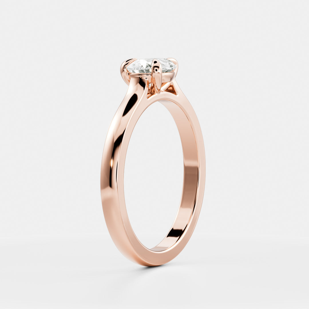 Solitaire-Oval Lab Grown Diamond Engagement Ring